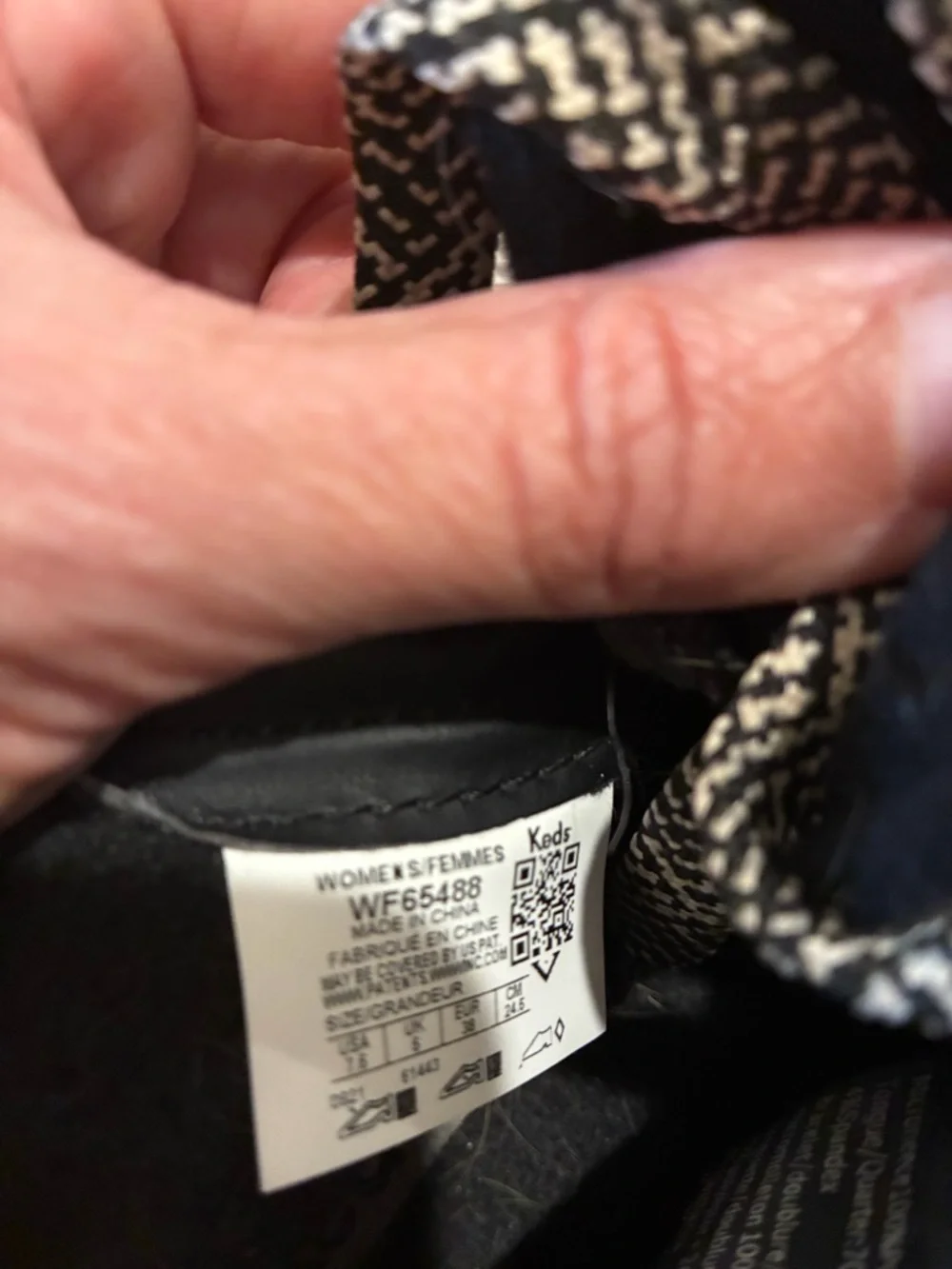 Keds Black and White Plaid Sherpa-Lined womens Boots